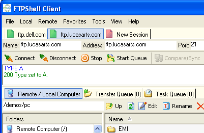 FTPShell Client 5.22 screenshot